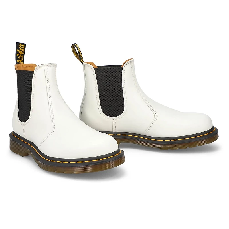 Women's 2976 Yellow Stitch Chelsea Boot - White