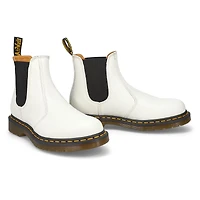 Women's 2976 Yellow Stitch Chelsea Boot - White