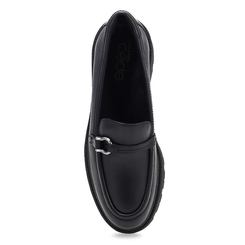 Women's Code L Step black dress loafer with a bloc