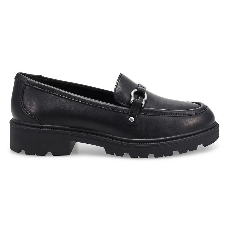 Women's Code L Step black dress loafer with a bloc