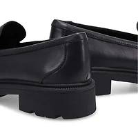 Women's Code L Step black dress loafer with a bloc