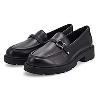 Women's Code L Step black dress loafer with a bloc