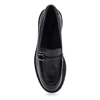 Women's  Code L Step Patent Dress Loafer - Black