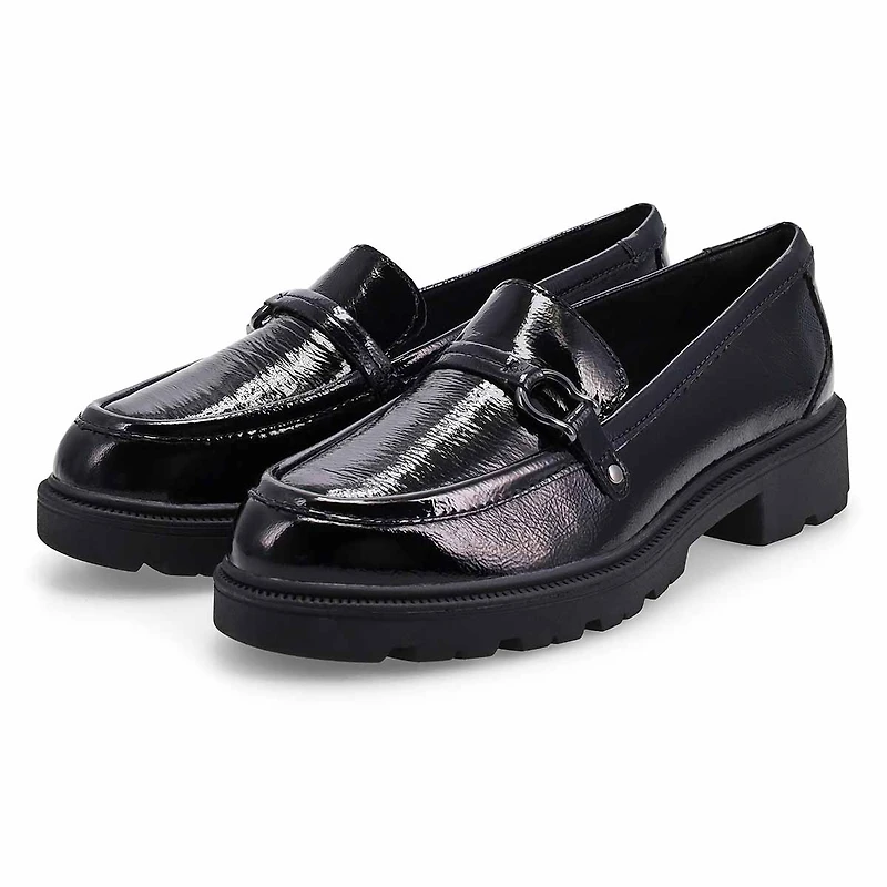Women's  Code L Step Patent Dress Loafer - Black