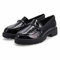 Women's  Code L Step Patent Dress Loafer - Black