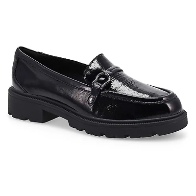 Women's  Code L Step Patent Dress Loafer - Black