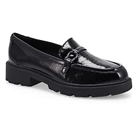 Women's  Code L Step Patent Dress Loafer - Black
