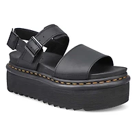 Sandale plateforme à 2 brides VOSS QUAD, noir, fem