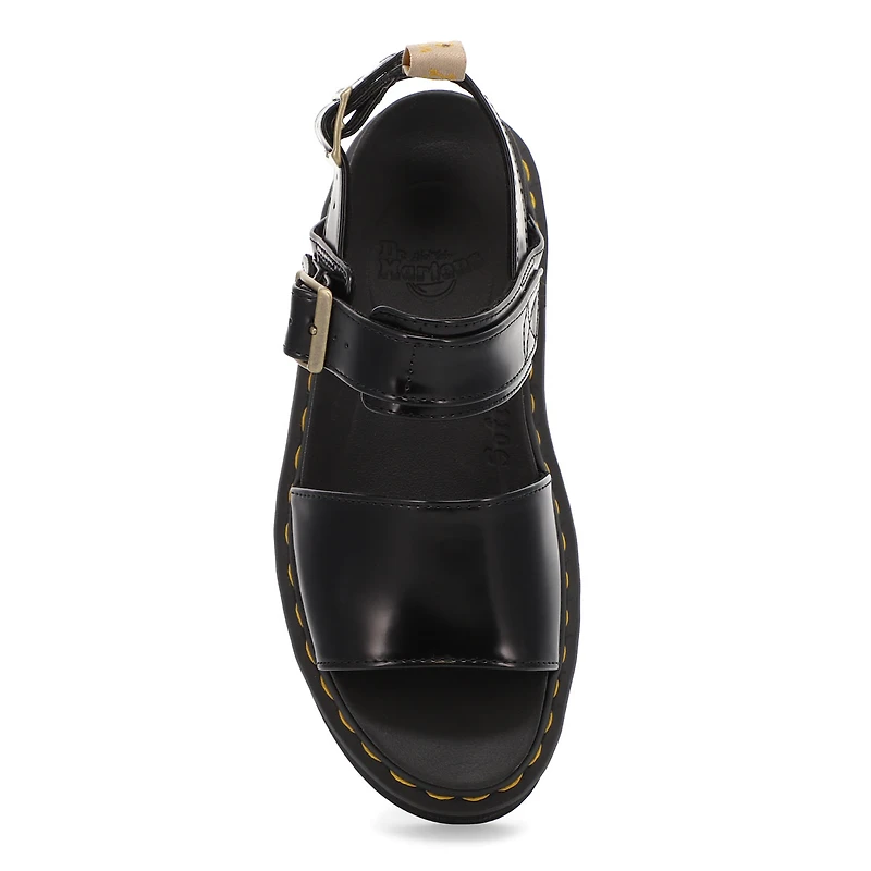 Women's Vegan Voss 2 Strap Casual Sandal - Black