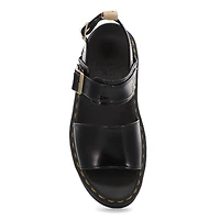 Women's Vegan Voss 2 Strap Casual Sandal - Black