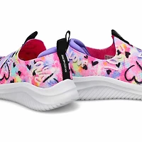 Girls'  Ultra Flex 3.0 Graffiti Rush Sneaker - Mul