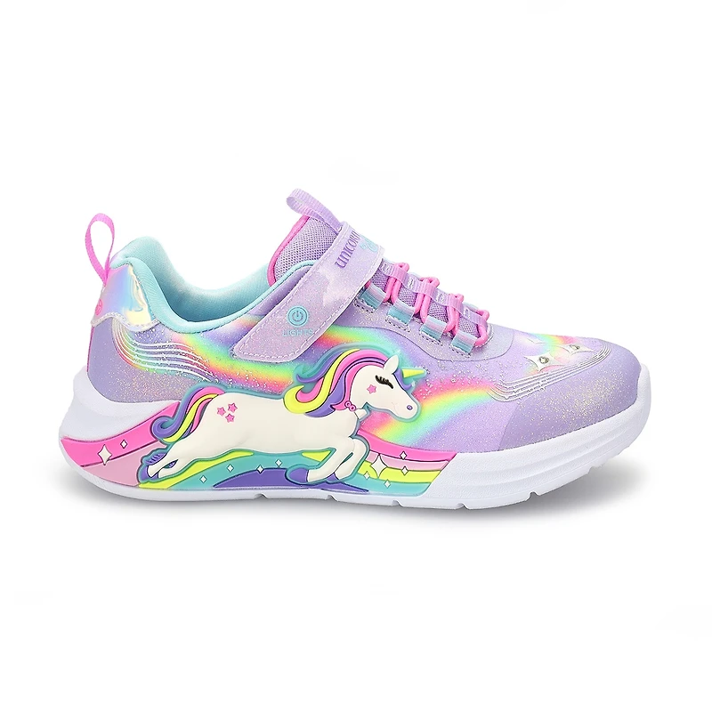 Girls'  Unicorn Chaser Light Up Sneaker - Lavender