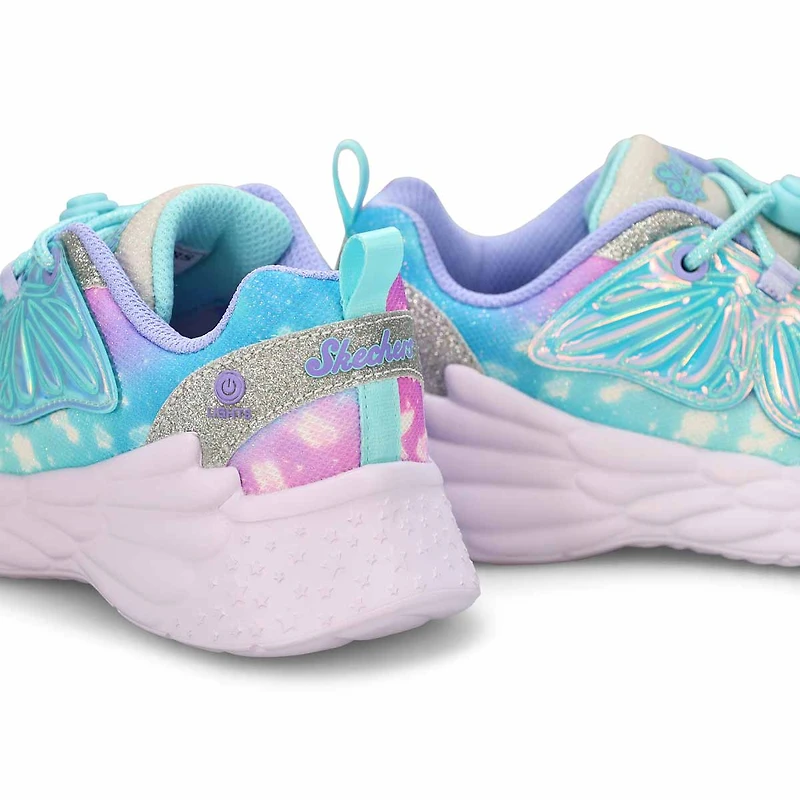 Girls'  Dream Racer Wing Brites Sneaker - Silver/L