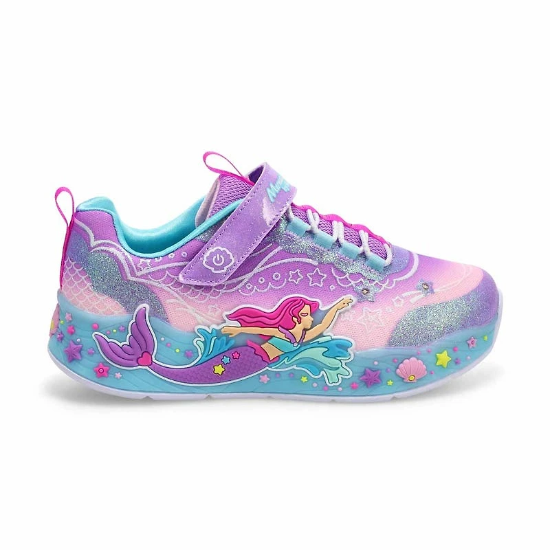 Girls' Mermaid Dreams Light Up Sneaker - Lavender