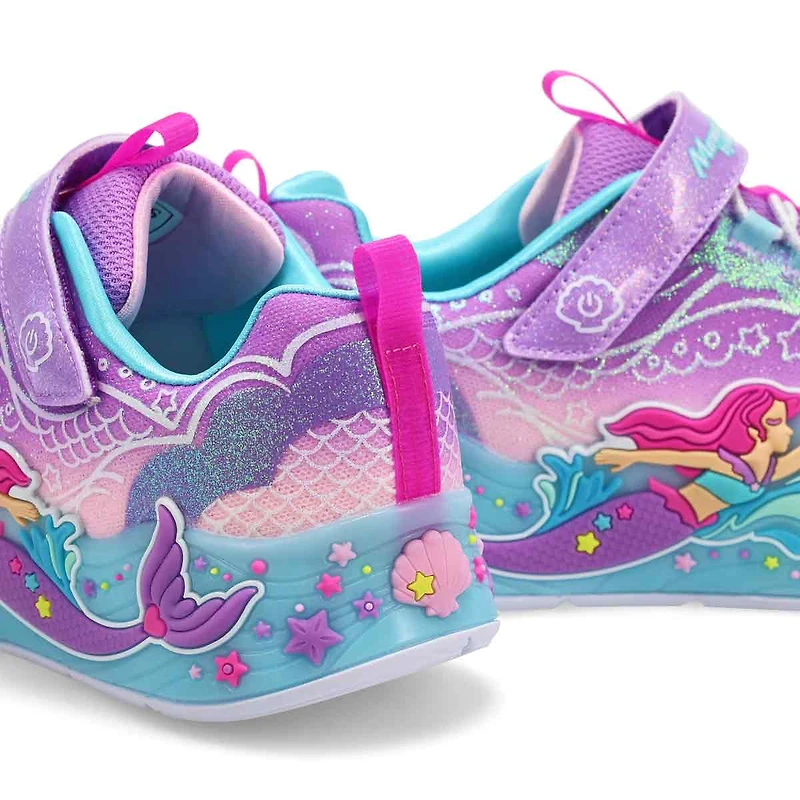Girls'  Mermaid Dreams Light Up Sneaker - Lavender