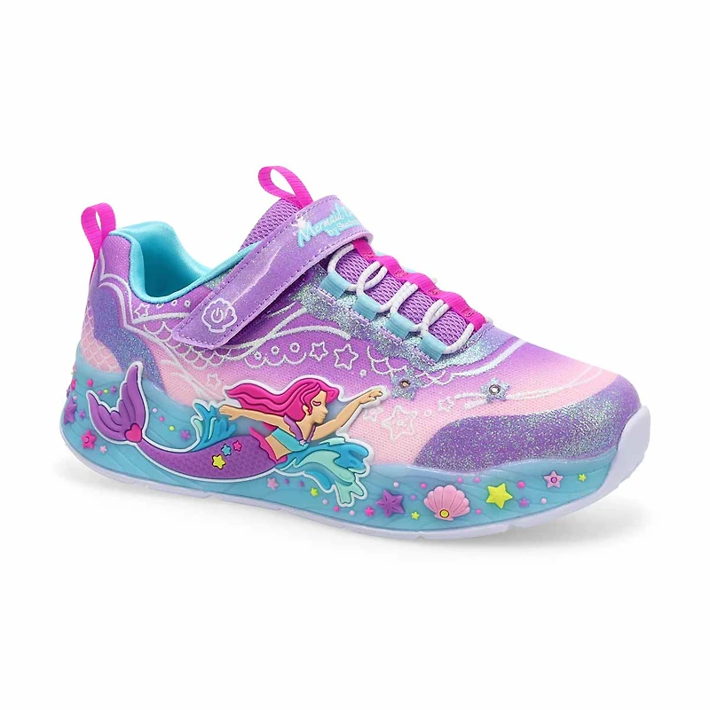 Girls' Mermaid Dreams Light Up Sneaker - Lavender