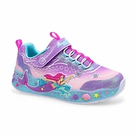Girls'  Mermaid Dreams Light Up Sneaker - Lavender