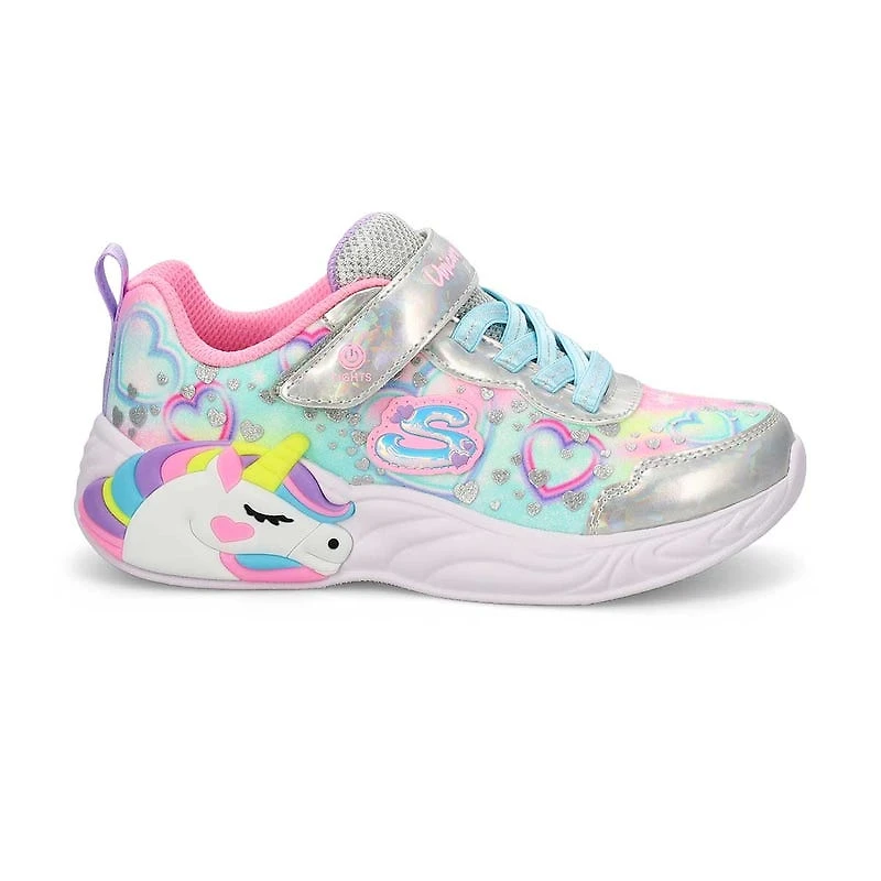 Girls'  Unicorn Dreams Sneaker - Silver/Multi