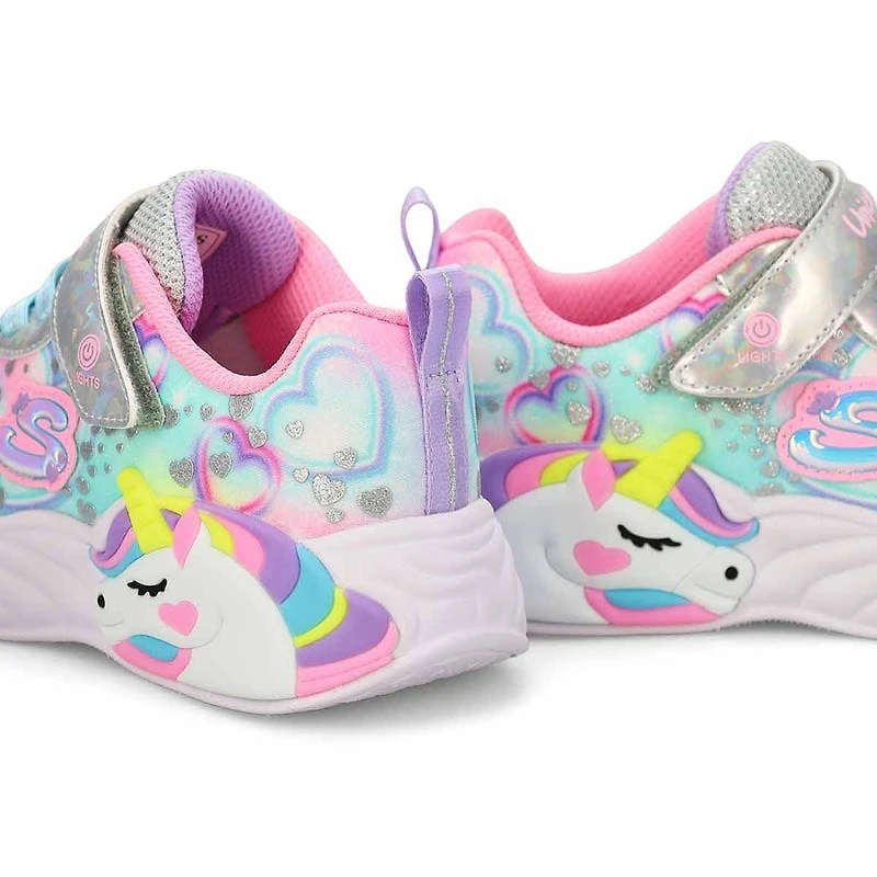 Girls'  Unicorn Dreams Sneaker - Silver/Multi
