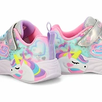 Girls'  Unicorn Dreams Sneaker - Silver/Multi