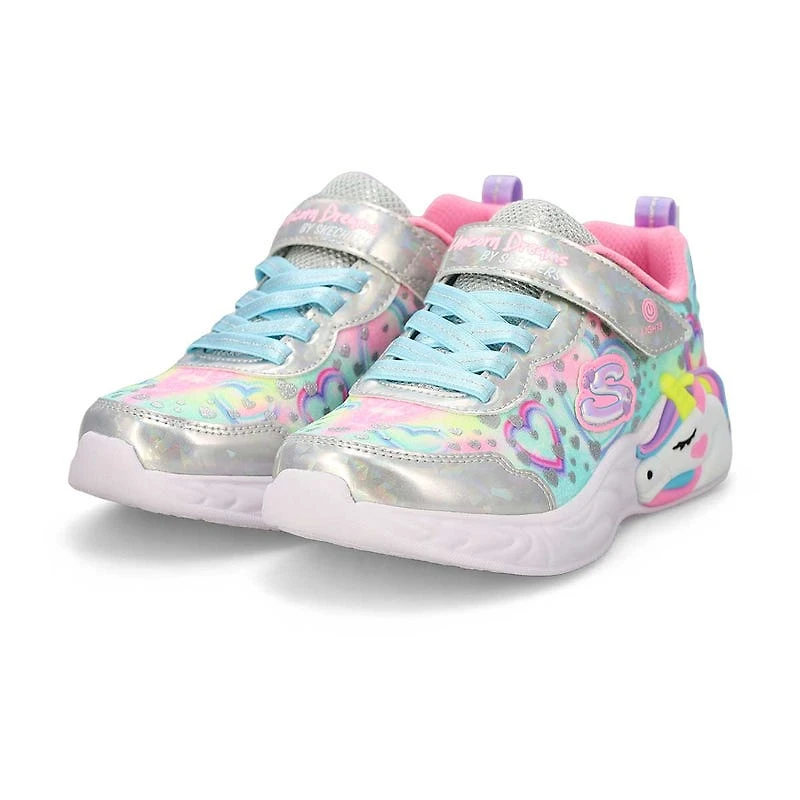 Girls'  Unicorn Dreams Sneaker - Silver/Multi