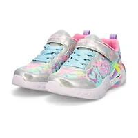 Girls'  Unicorn Dreams Sneaker - Silver/Multi