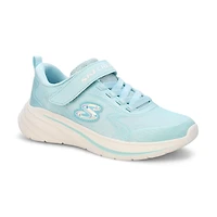 Girls'  Wave 92 Mesh Sneaker - Light Blue Sparkle