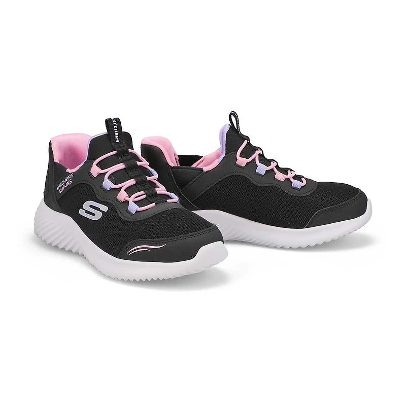 Girls' Bounder Simple Cute Slip-Ins Sneaker - Bla