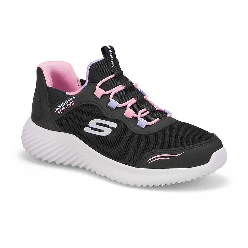 Girls' Bounder Simple Cute Slip-Ins Sneaker - Bla