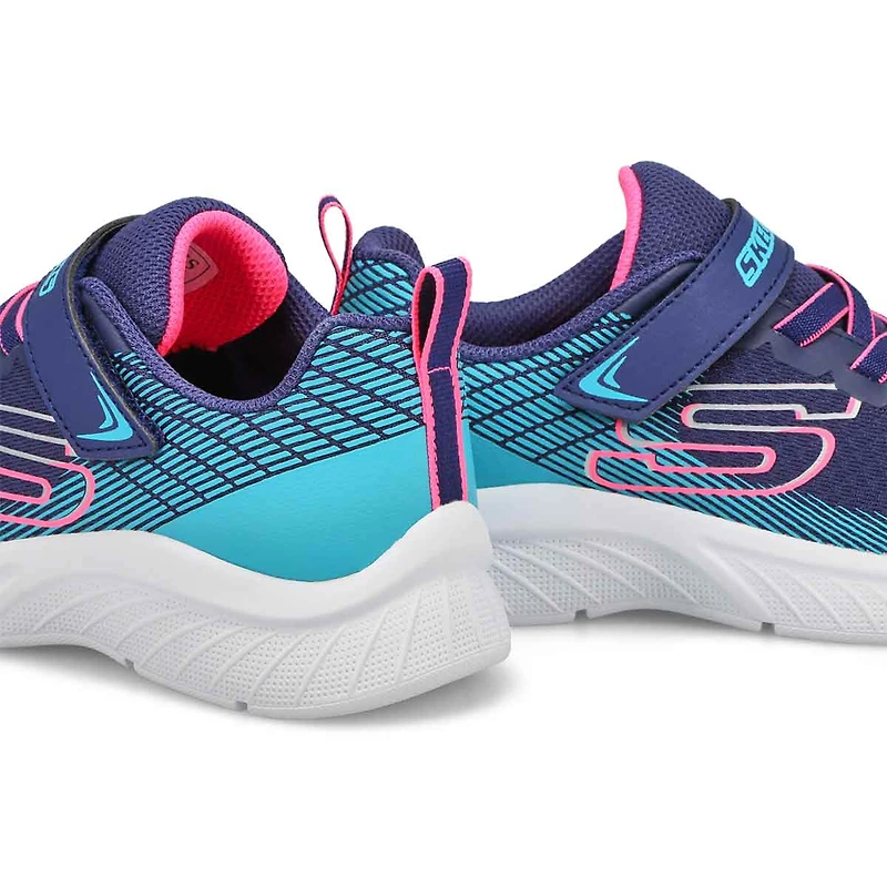 Girls'  Microspec Plus Sneaker- Navy/Black