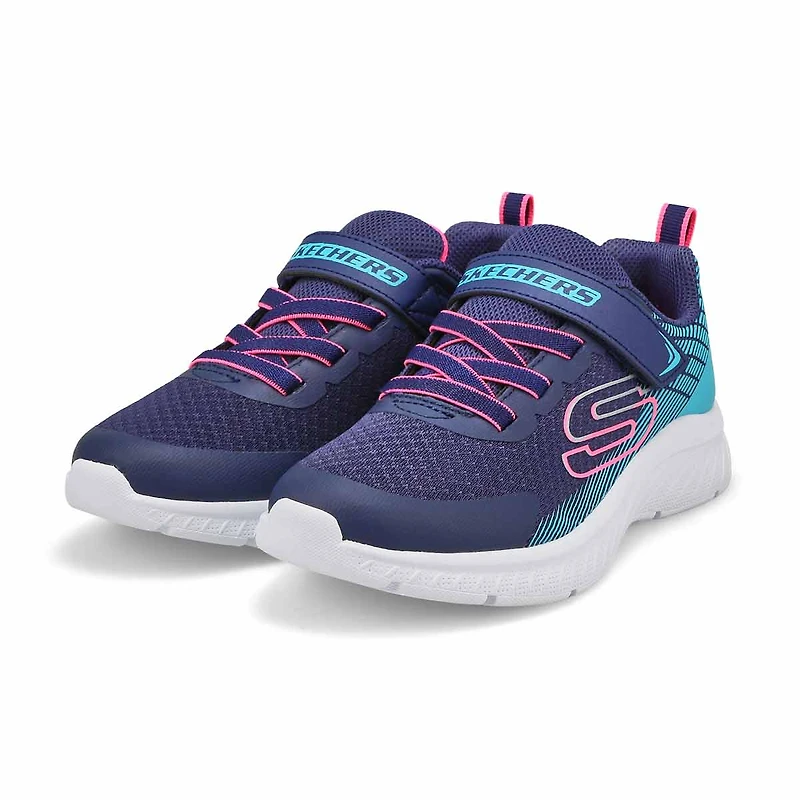 Girls'  Microspec Plus Sneaker- Navy/Black