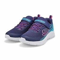 Girls'  Microspec Plus Sneaker- Navy/Black