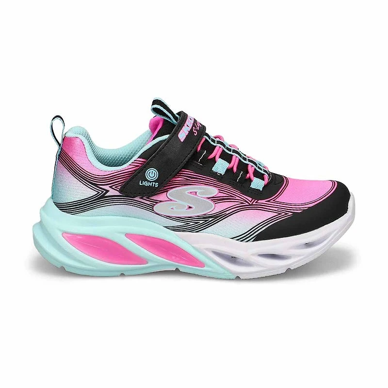 Girls'  Cosmic Glow Light Up Sneaker - Black/Multi