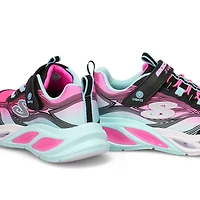 Girls'  Cosmic Glow Light Up Sneaker - Black/Multi