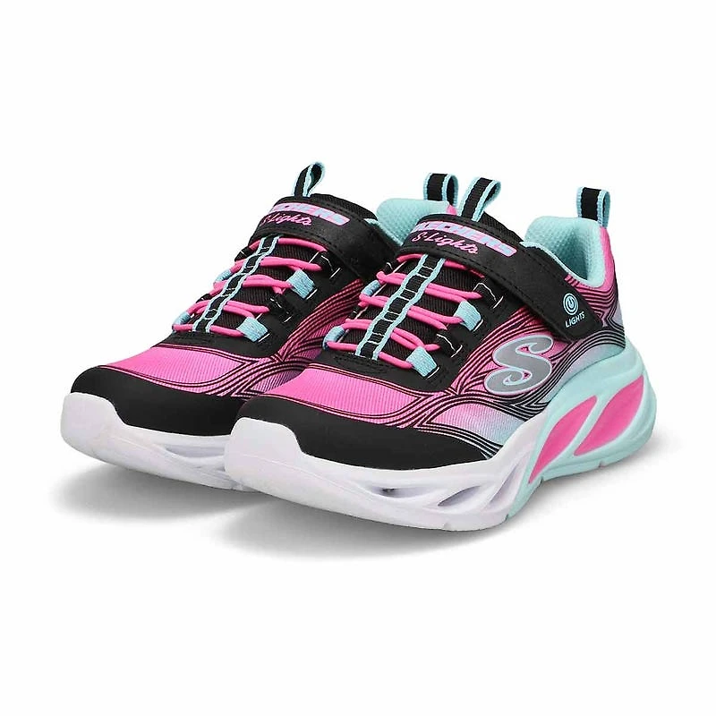 Girls'  Cosmic Glow Light Up Sneaker - Black/Multi