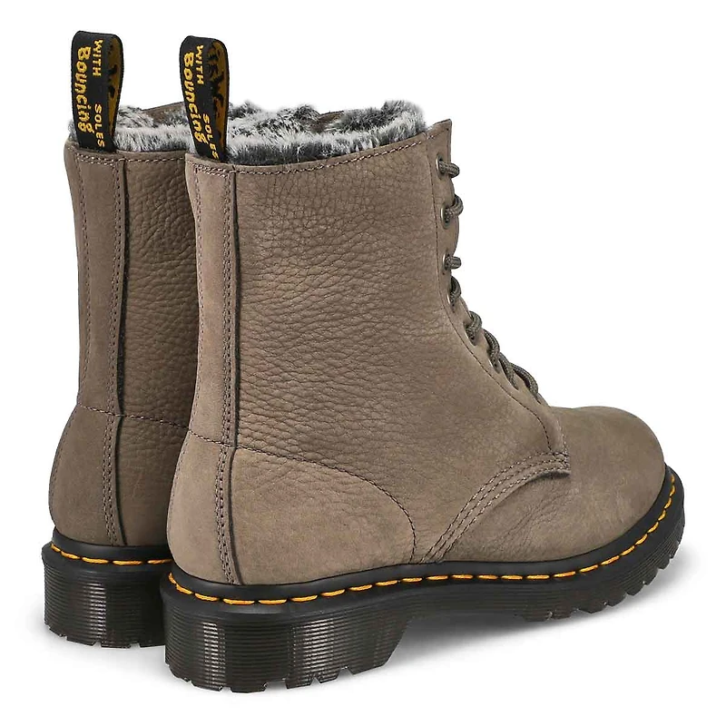 Women's Serena 8 Eye Faux Fur Lined Boot - Black