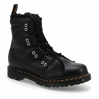 Women's 1460 Serena LTT Fur Lined Combat Boot - Bl