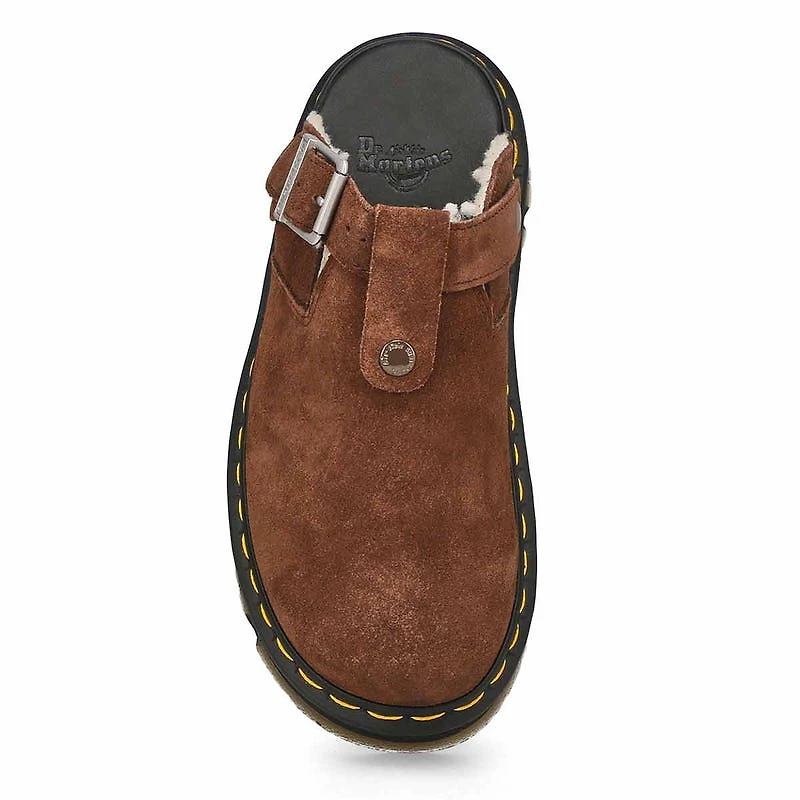 Unisex Zebzag Mule Warm Lined Suede Casual Clog