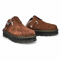 Unisex Zebzag Mule Warm Lined Suede Casual Clog