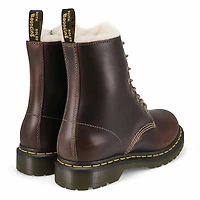 Women's Serena 8 Eye Faux Fur Lined Boot - Black