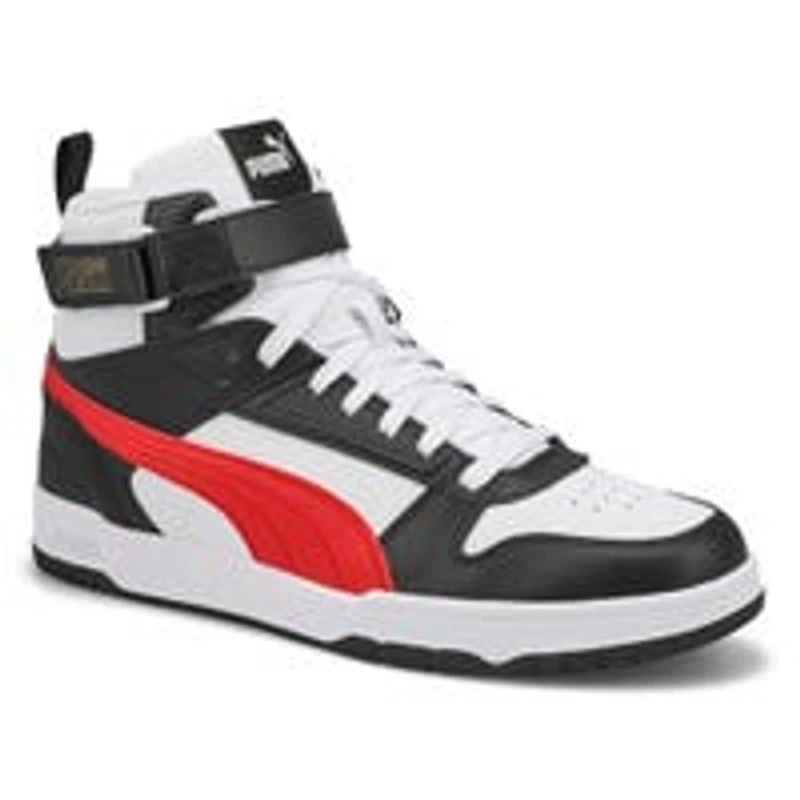 Men's RBD Game High Top Sneaker - White/Black/Gold