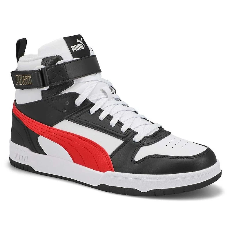 Men's RBD Game High Top Sneaker - White/Black/Gold