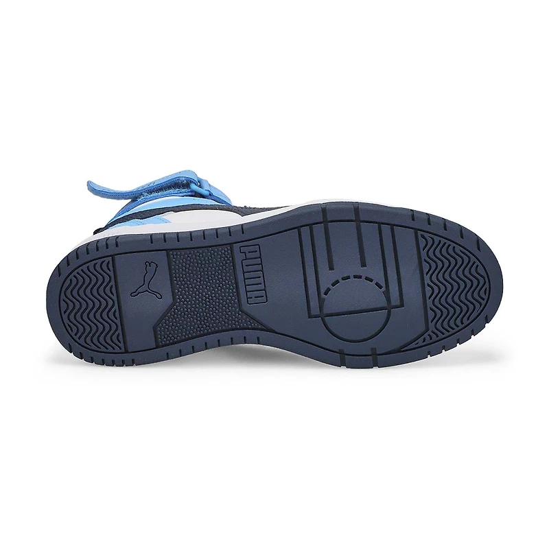 Baskets hautes RBD GAME JR, blanc/noir/or, enfants