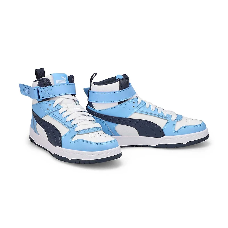 Baskets hautes RBD GAME JR, blanc/noir/or, enfants