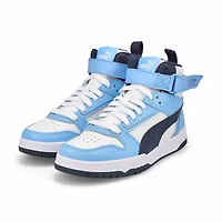 Baskets hautes RBD GAME JR, blanc/noir/or, enfants