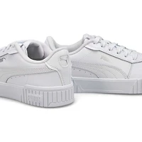 Basket  lacets CARINA 2.0 JR, blanc/argent, enfan