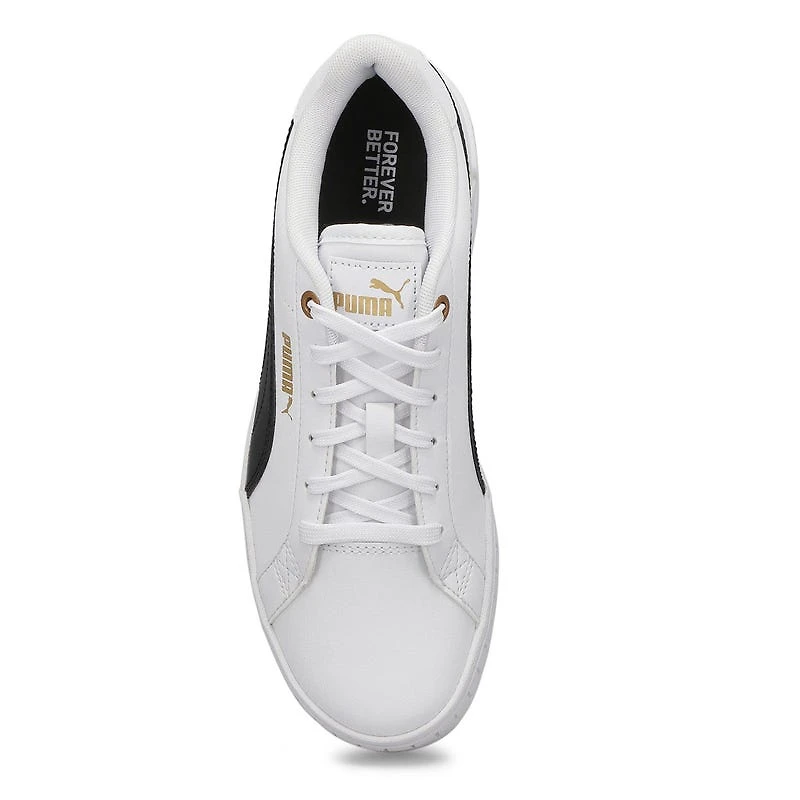 Women's Karmen Wedge Sneaker-Wht/Blk/Gld