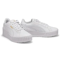 Women's Karmen Wedge Sneaker-Wht/Blk/Gld