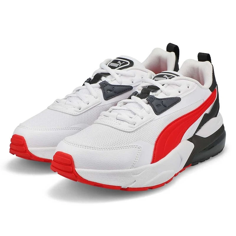 Men's Vis2k Lace Up Sneaker - White/Red/Black