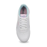 Girls' Carina 2.0 Tropical Jr Sneaker - White/Turq